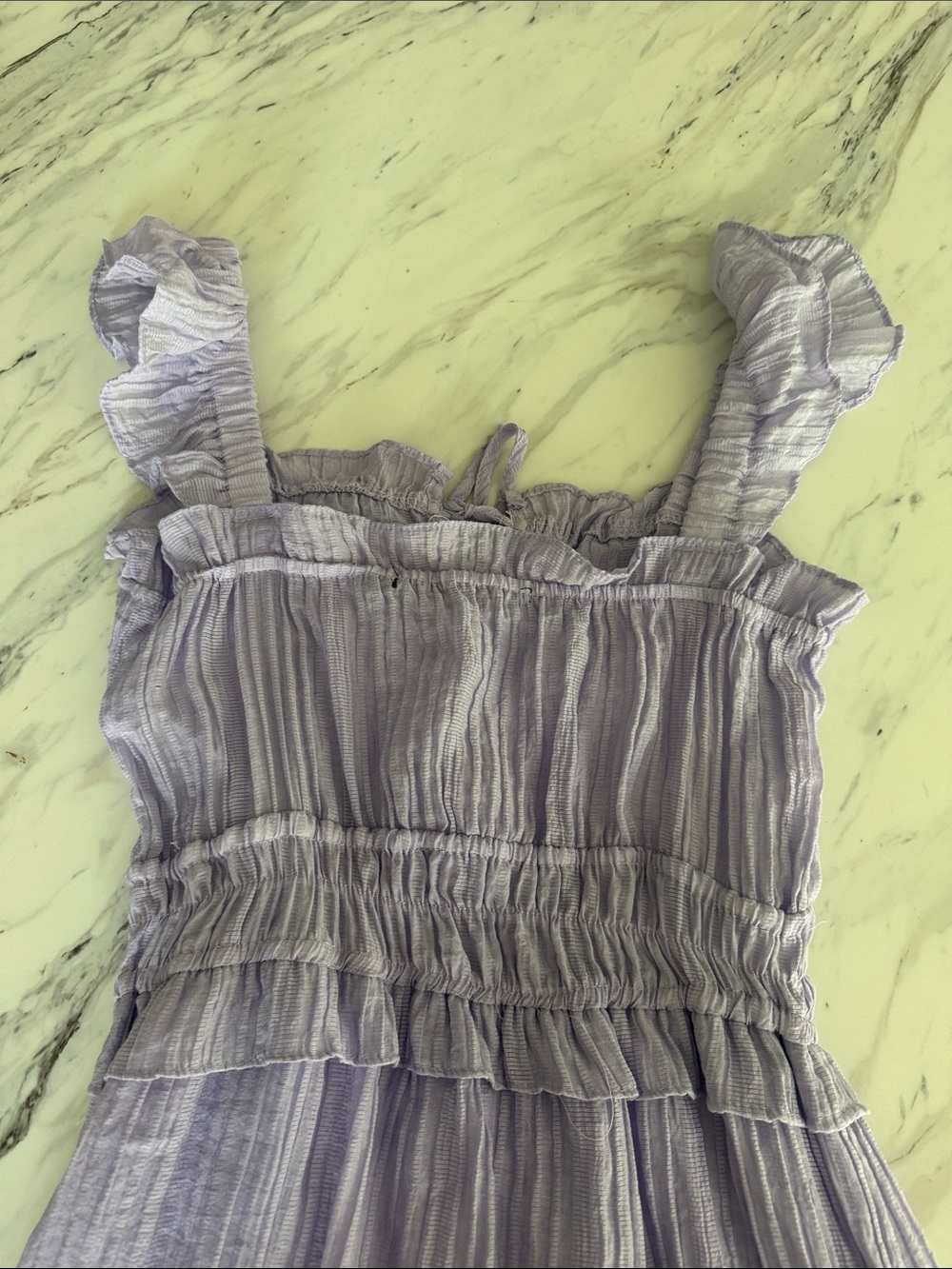 Light Lavender Ruffled Maxi Dress - Picture 5 of 5